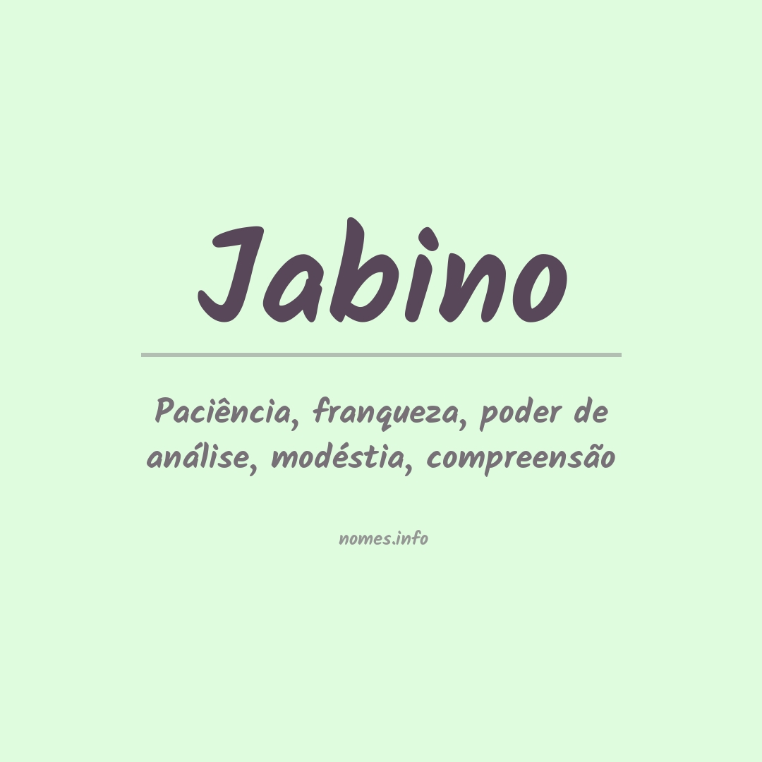 Significado do nome Jabino