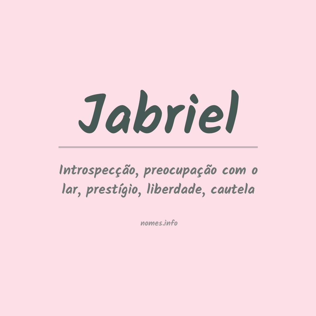 Significado do nome Jabriel
