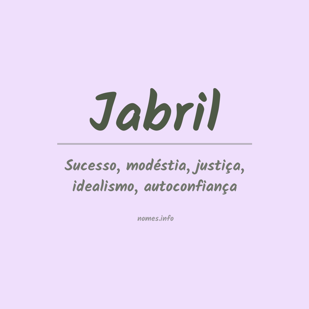 Significado do nome Jabril