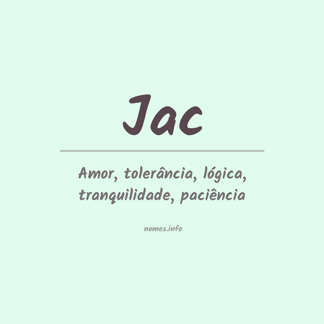 Significado do nome Jac