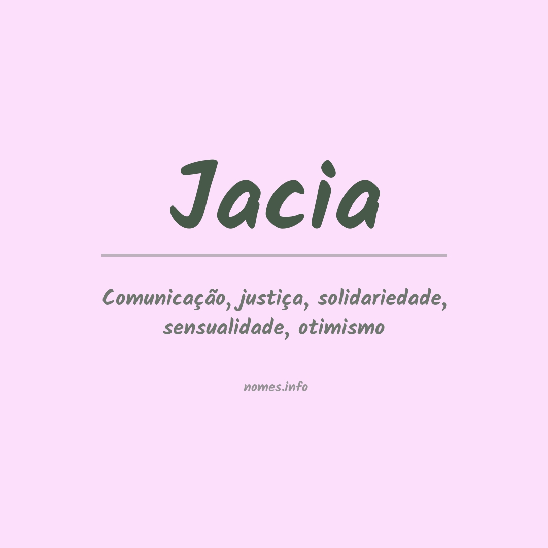 Significado do nome Jacia
