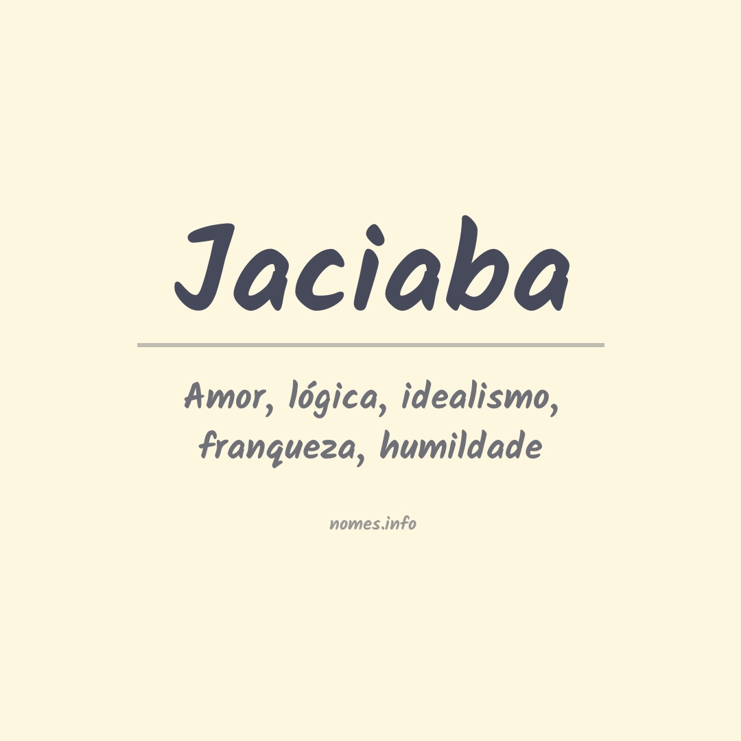 Significado do nome Jaciaba