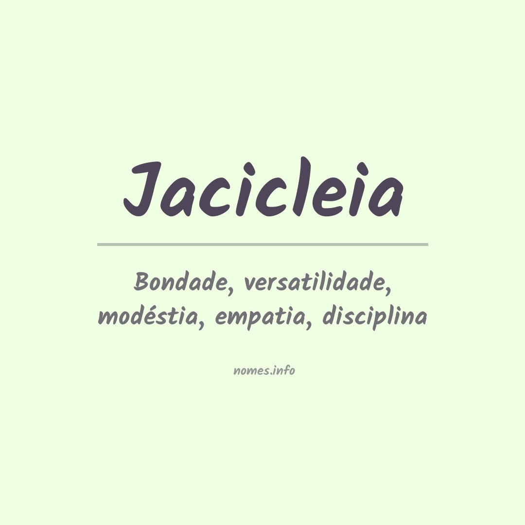 Significado do nome Jacicleia