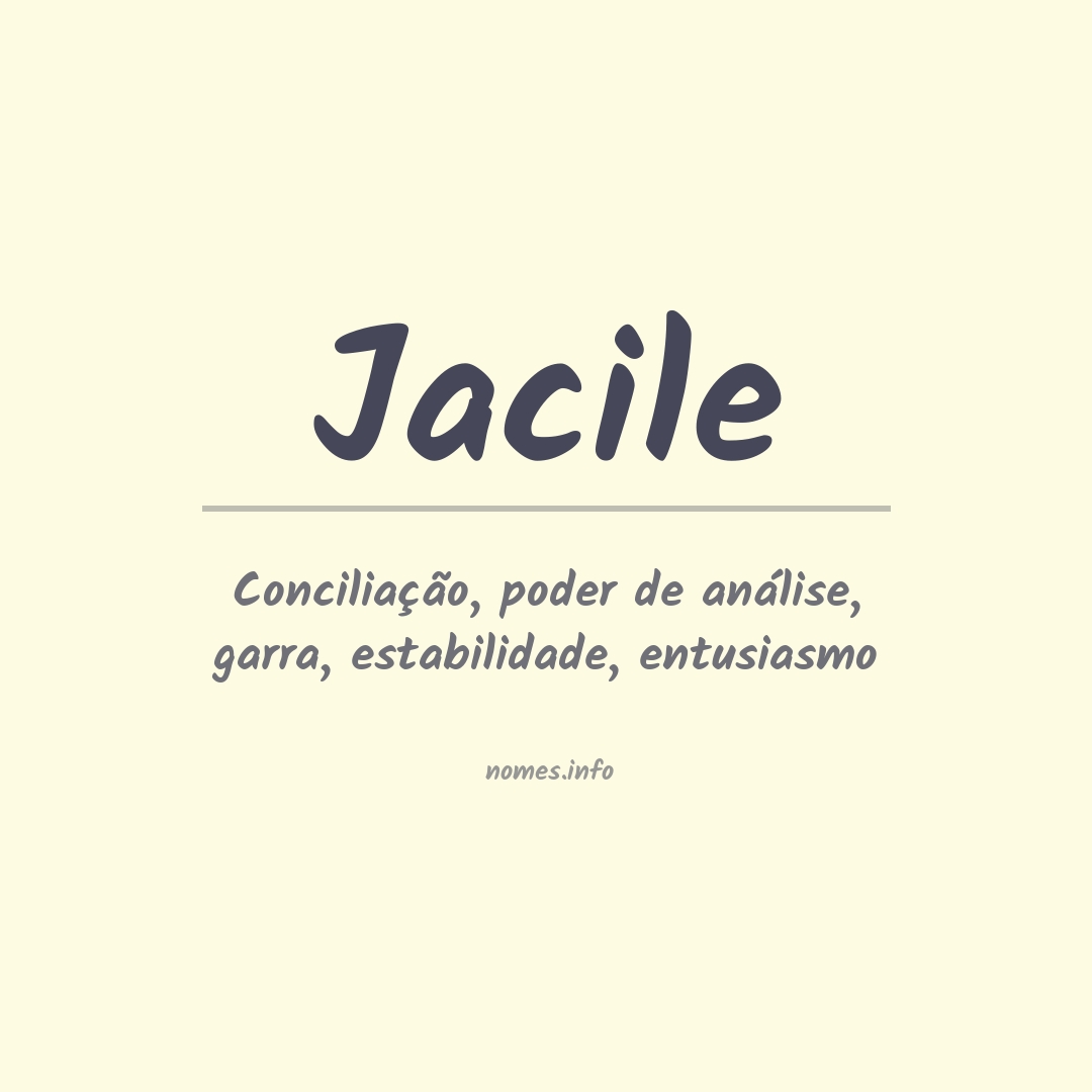 Significado do nome Jacile
