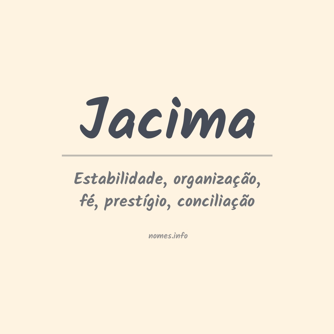 Significado do nome Jacima