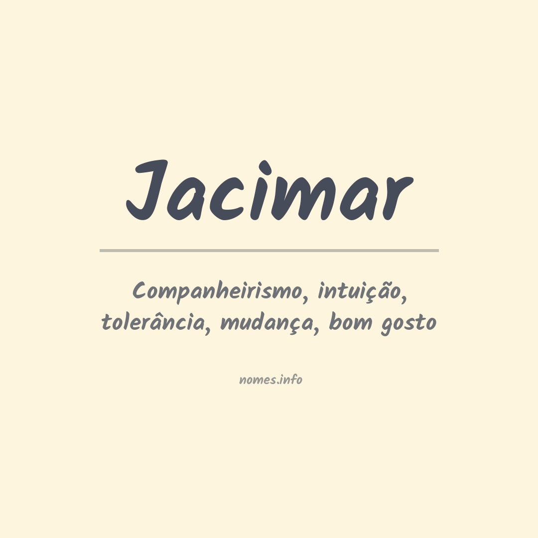 Significado do nome Jacimar