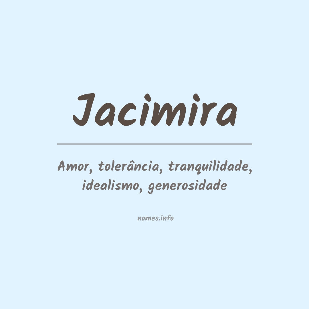 Significado do nome Jacimira