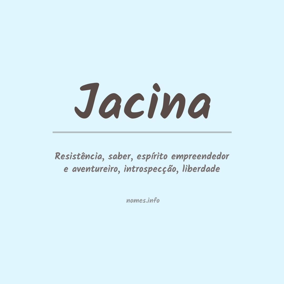 Significado do nome Jacina