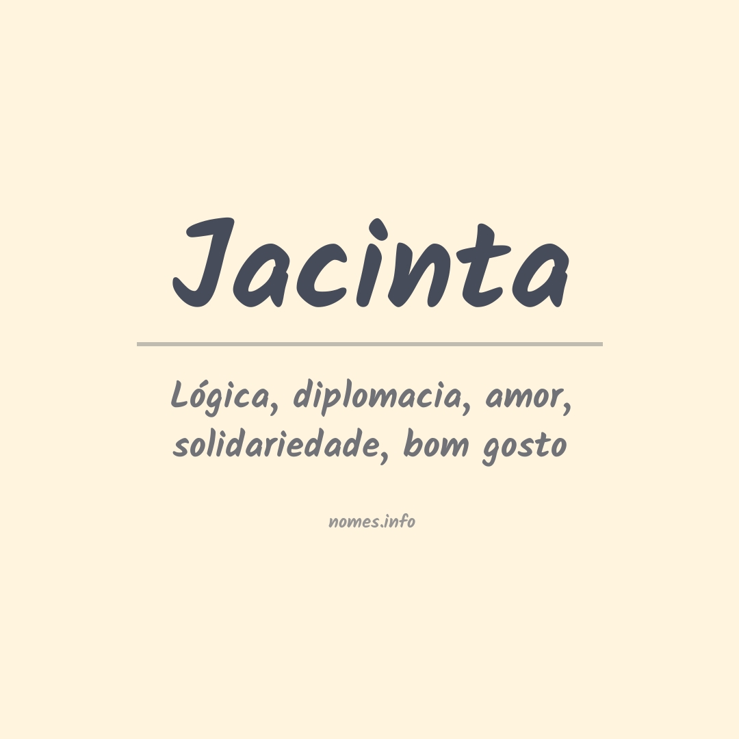 Significado do nome Jacinta