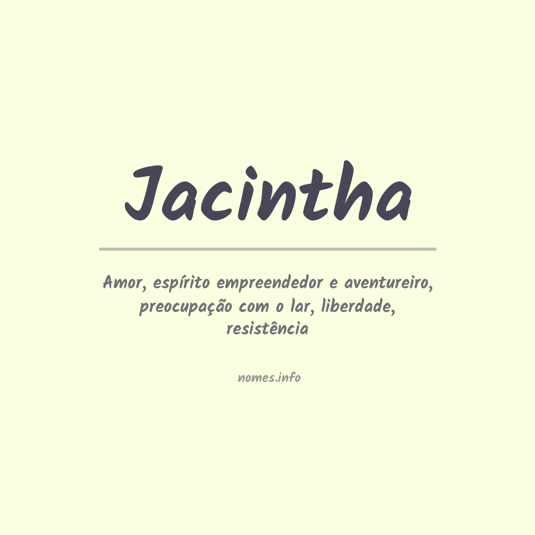 Significado do nome Jacintha