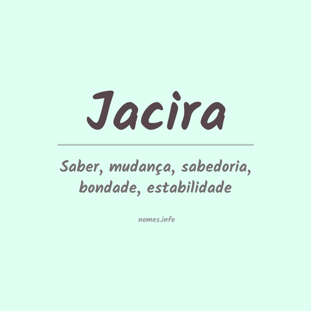 Significado do nome Jacira