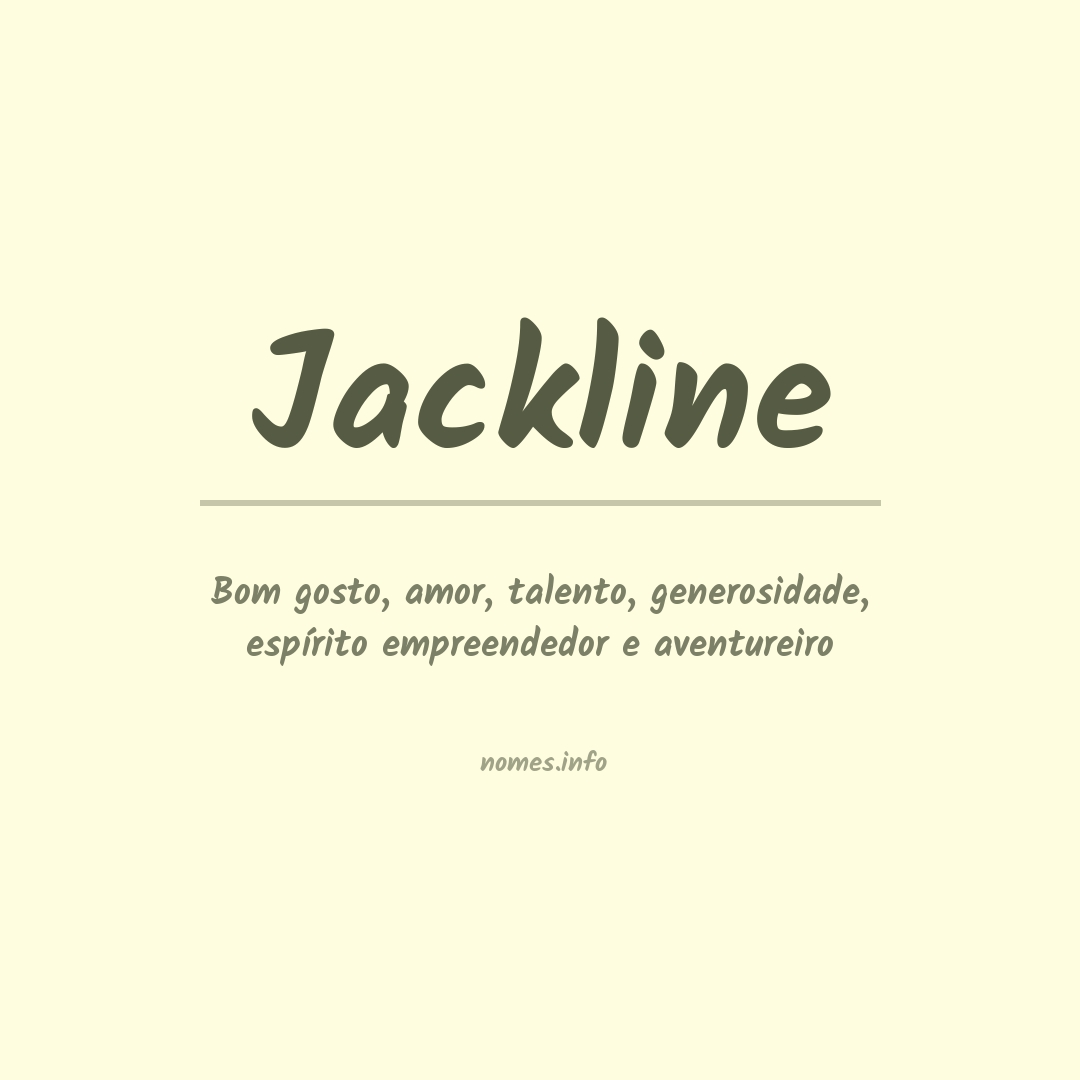 Significado do nome Jackline