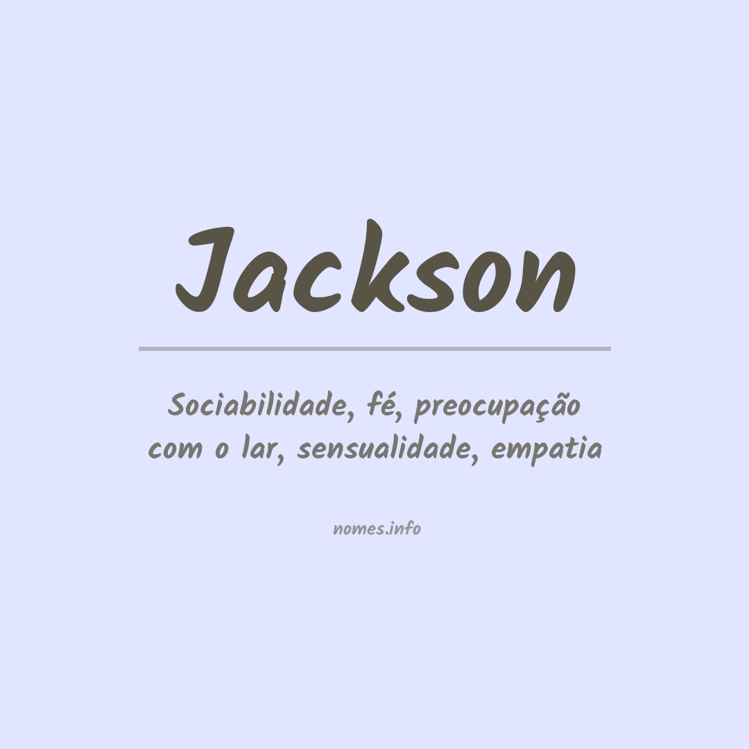 Significado do nome Jackson