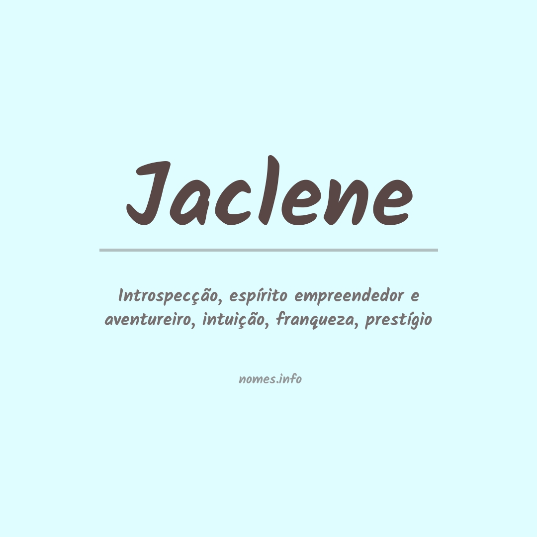 Significado do nome Jaclene