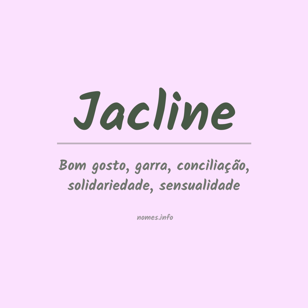 Significado do nome Jacline