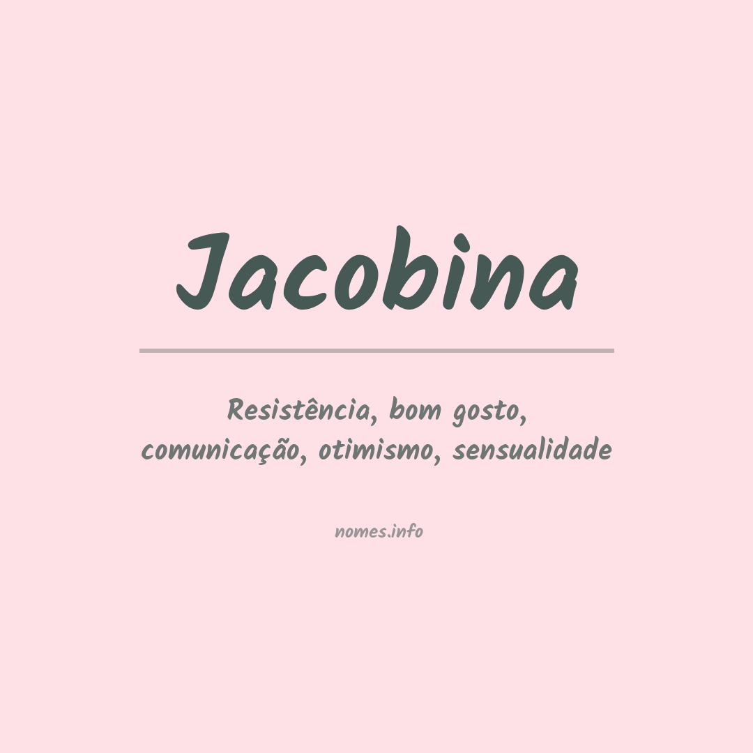 Significado do nome Jacobina