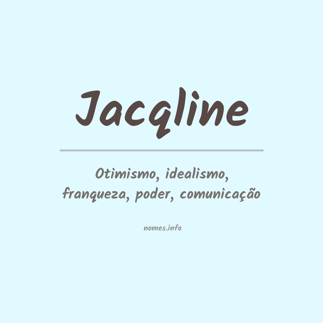 Significado do nome Jacqline