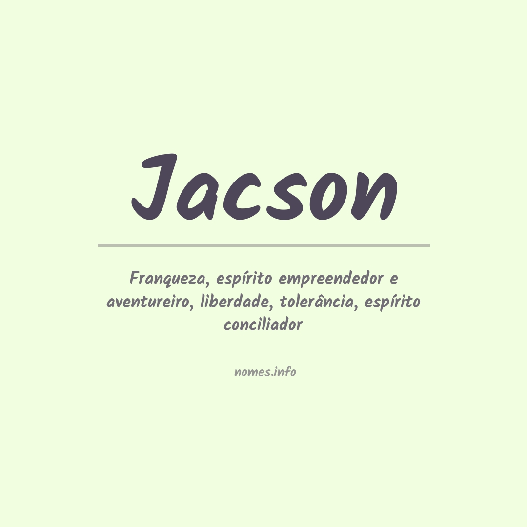 Significado do nome Jacson