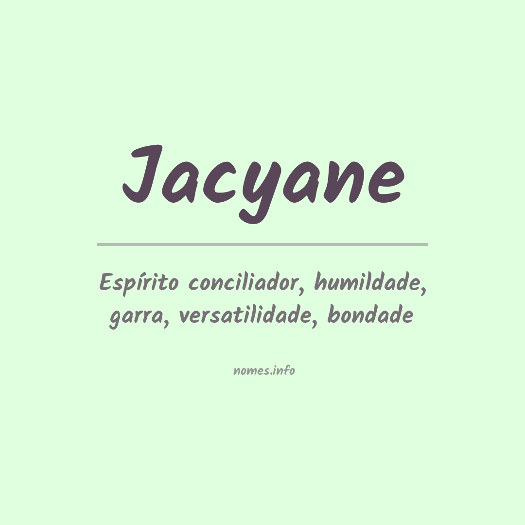 Significado do nome Jacyane