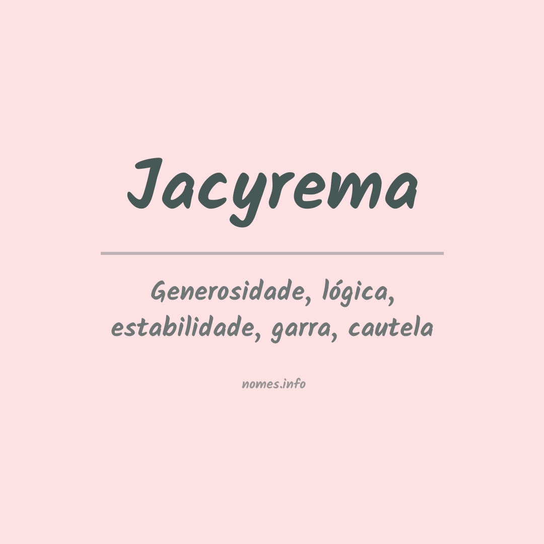 Significado do nome Jacyrema