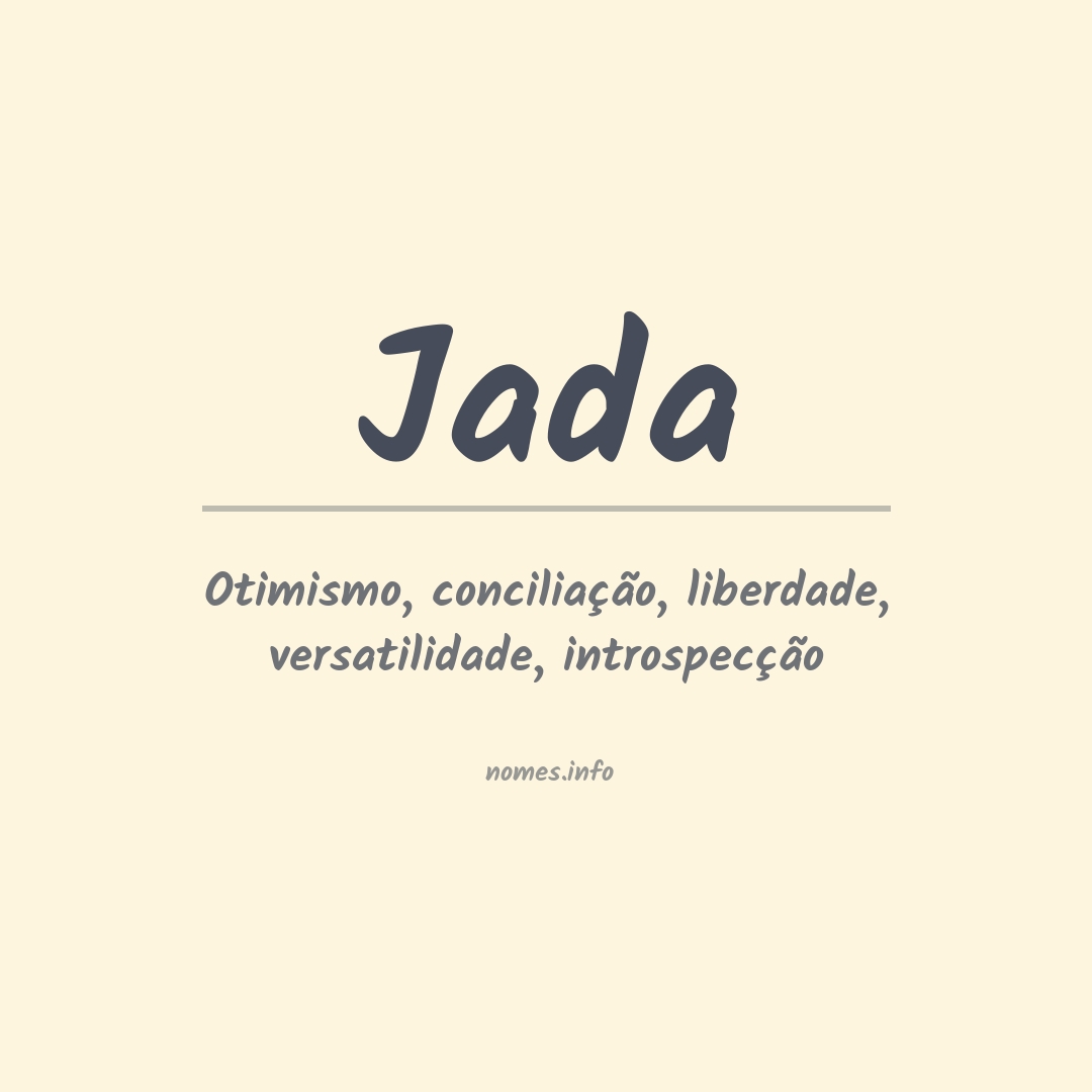 Significado do nome Jada
