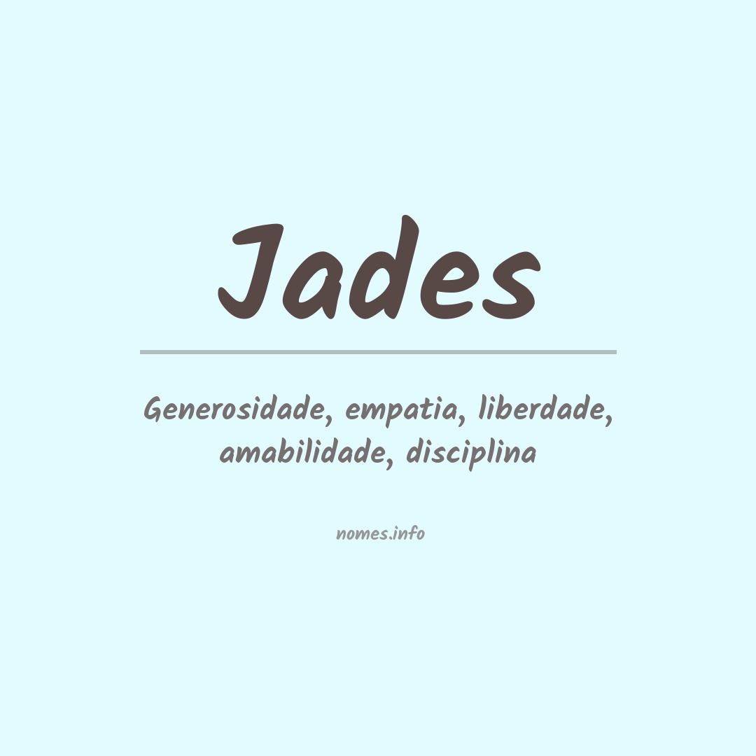Significado Do Nome Jades