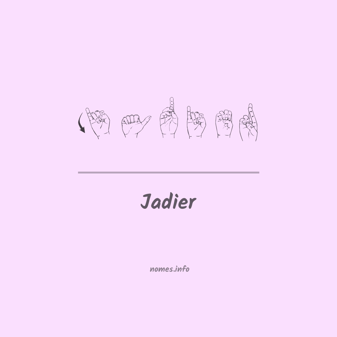 Jadier em Libras