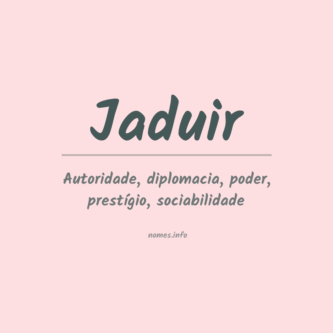 Significado do nome Jaduir