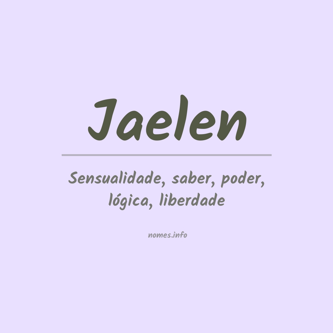 Significado do nome Jaelen