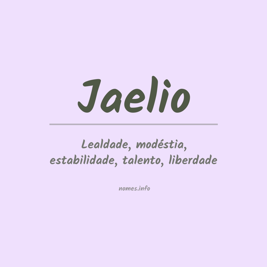 Significado do nome Jaelio