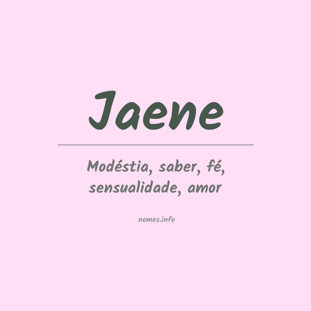 Significado do nome Jaene