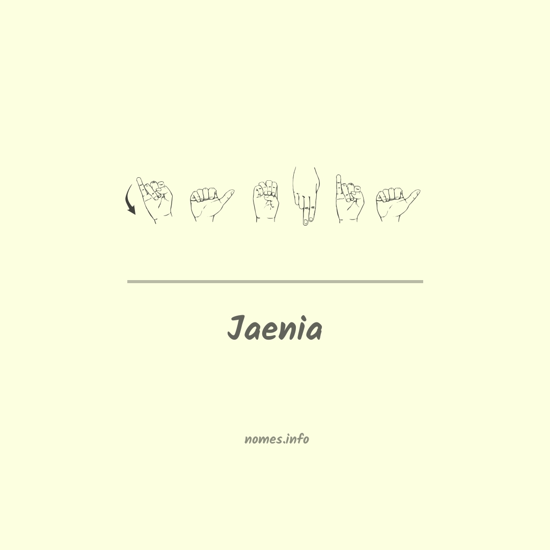 Jaenia em Libras