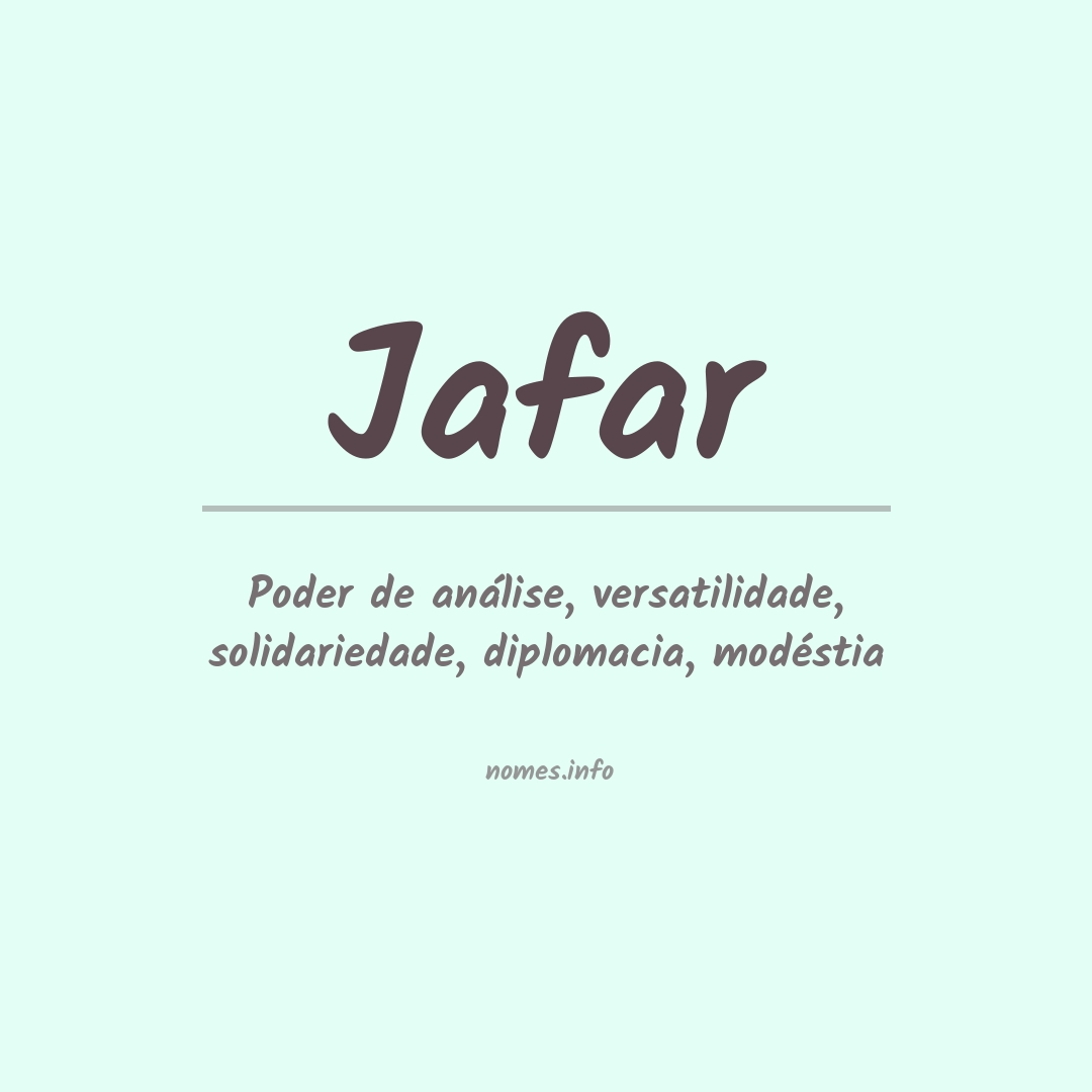 Significado do nome Jafar
