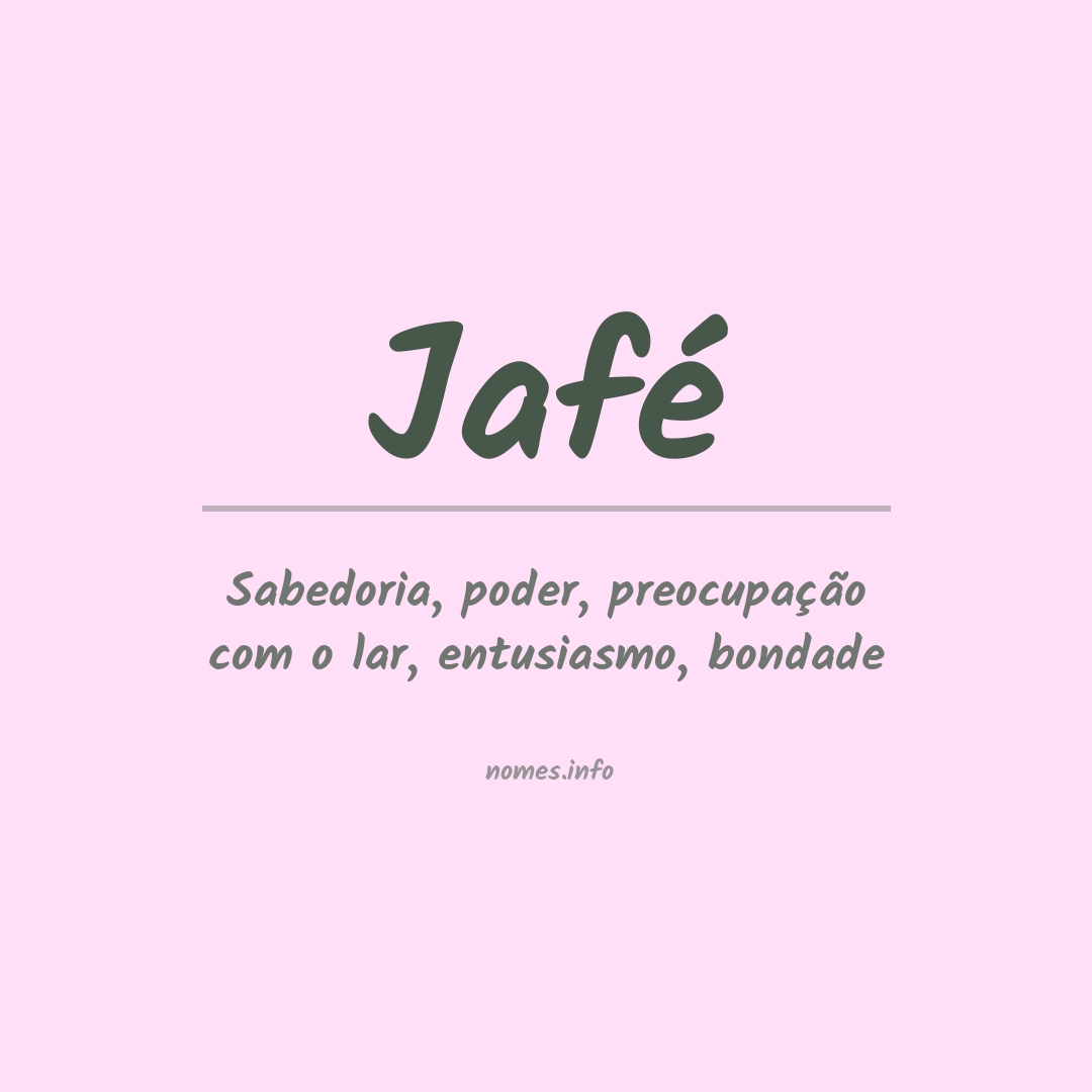 Significado do nome Jafé