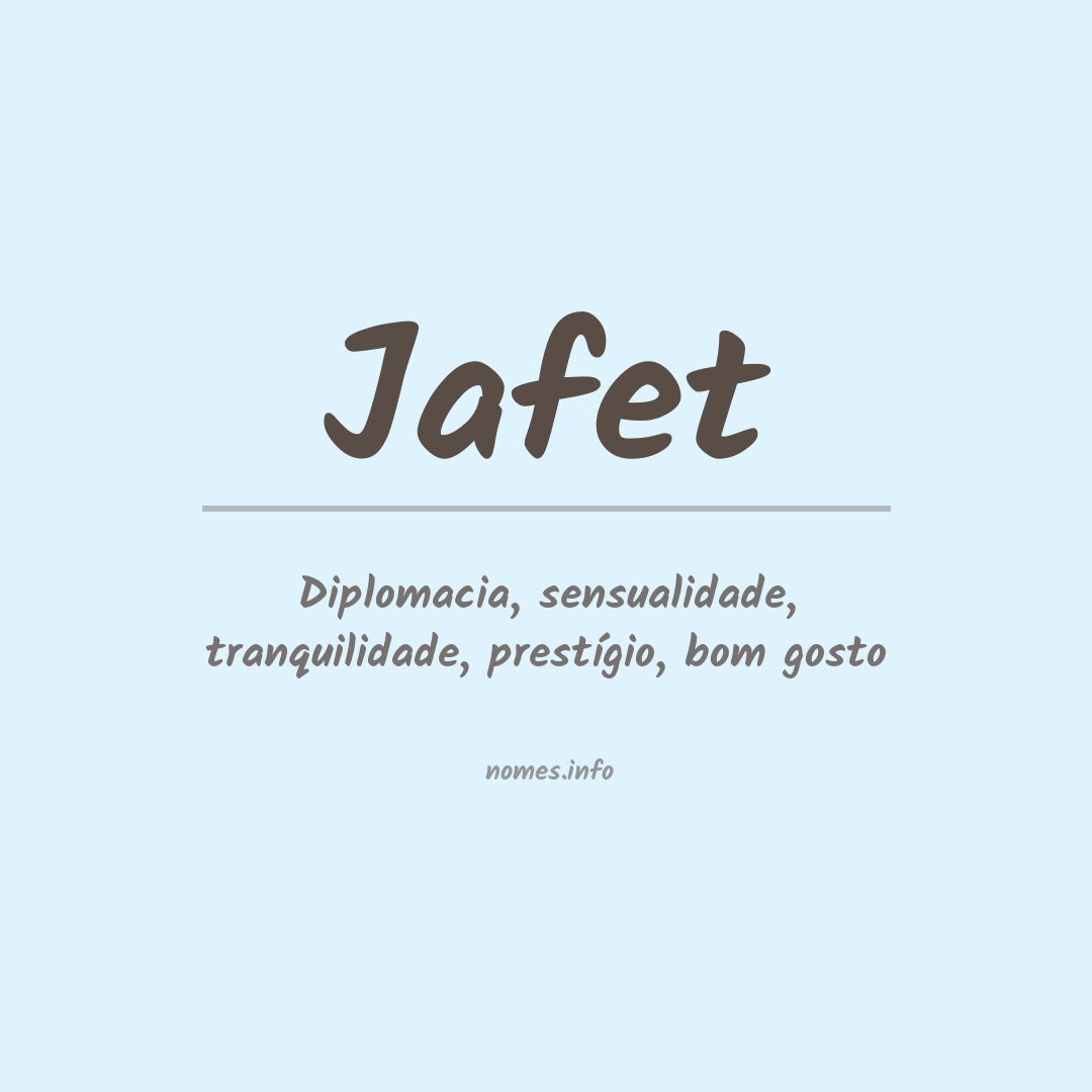 Significado do nome Jafet