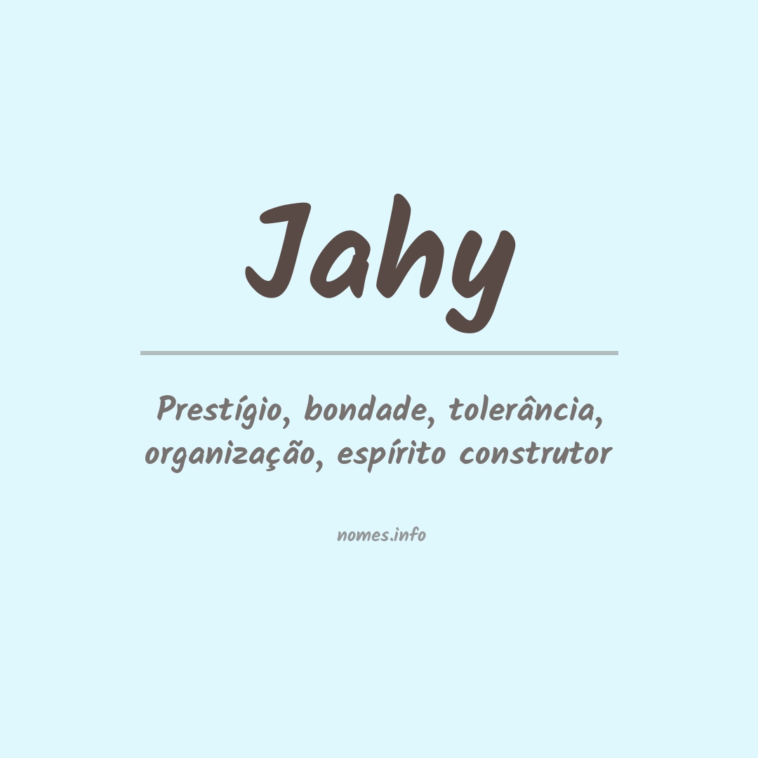 Significado do nome Jahy