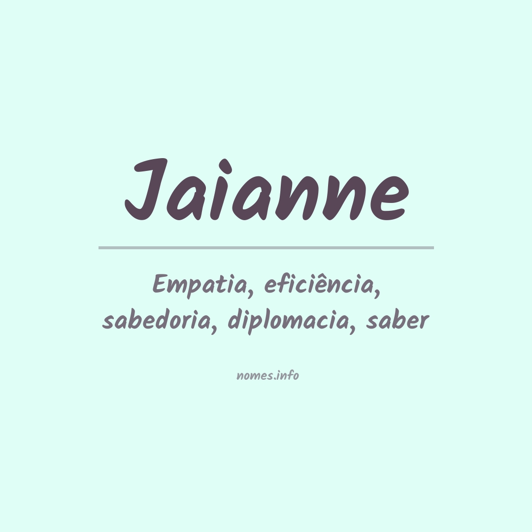 Significado do nome Jaianne