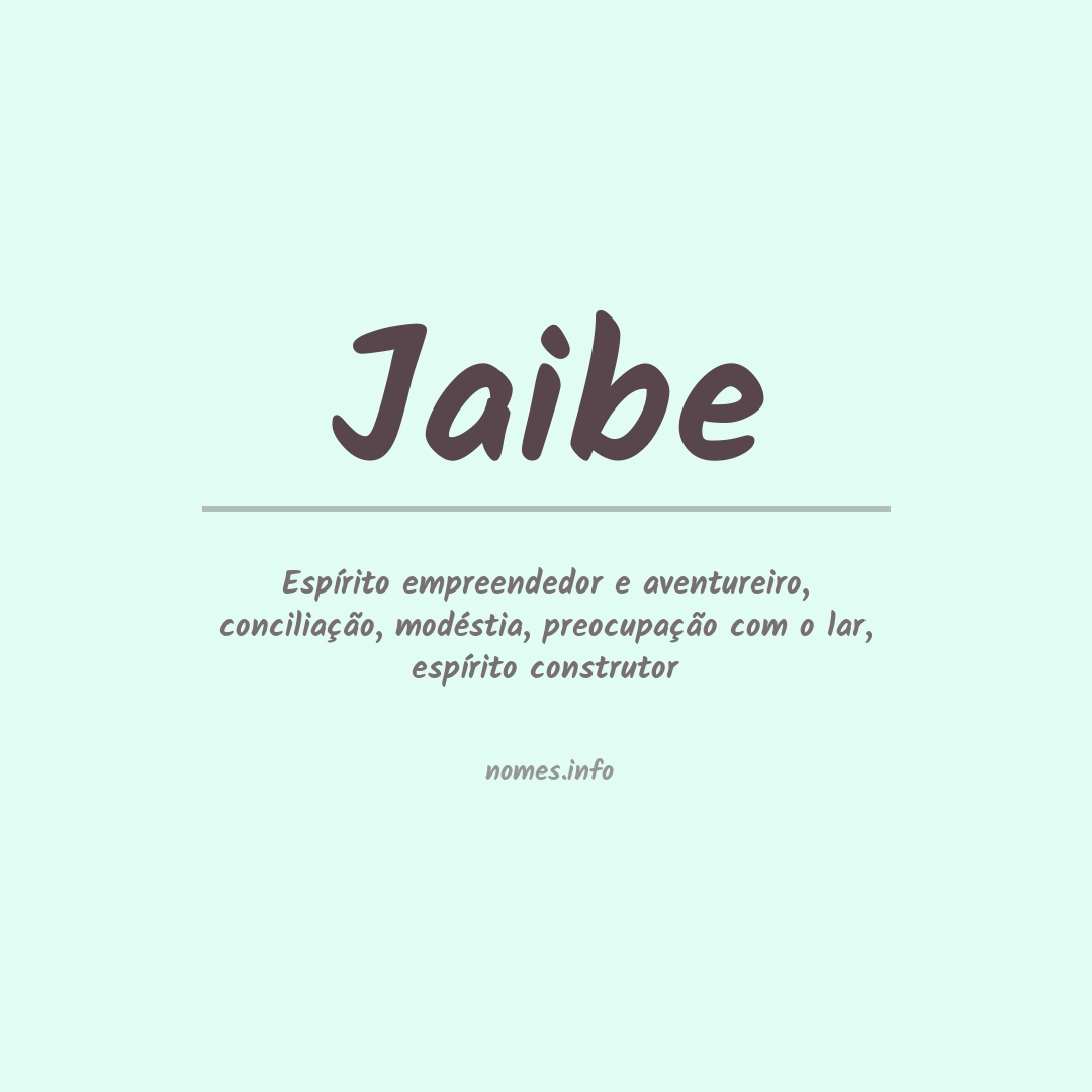 Significado do nome Jaibe