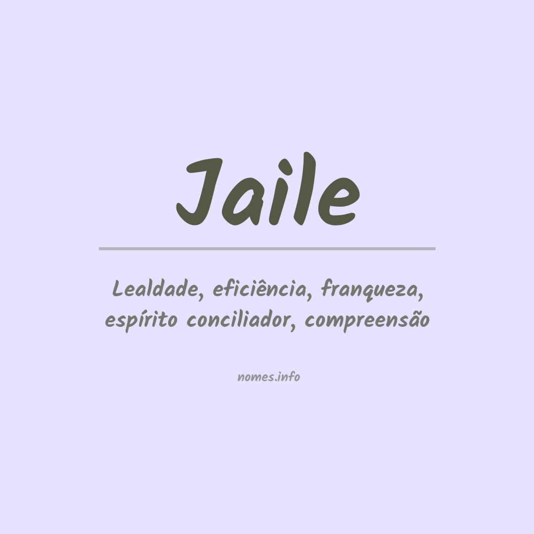 Significado do nome Jaile