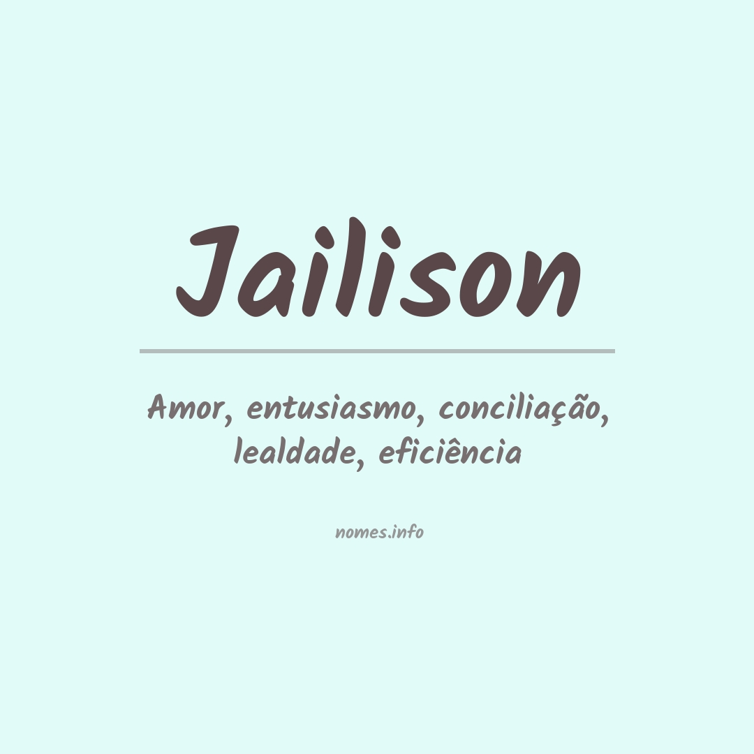 Significado do nome Jailison