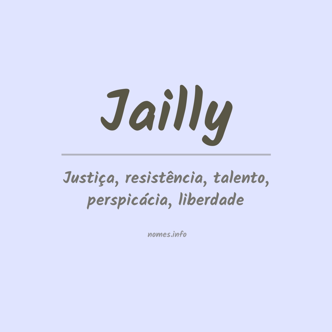 Significado do nome Jailly