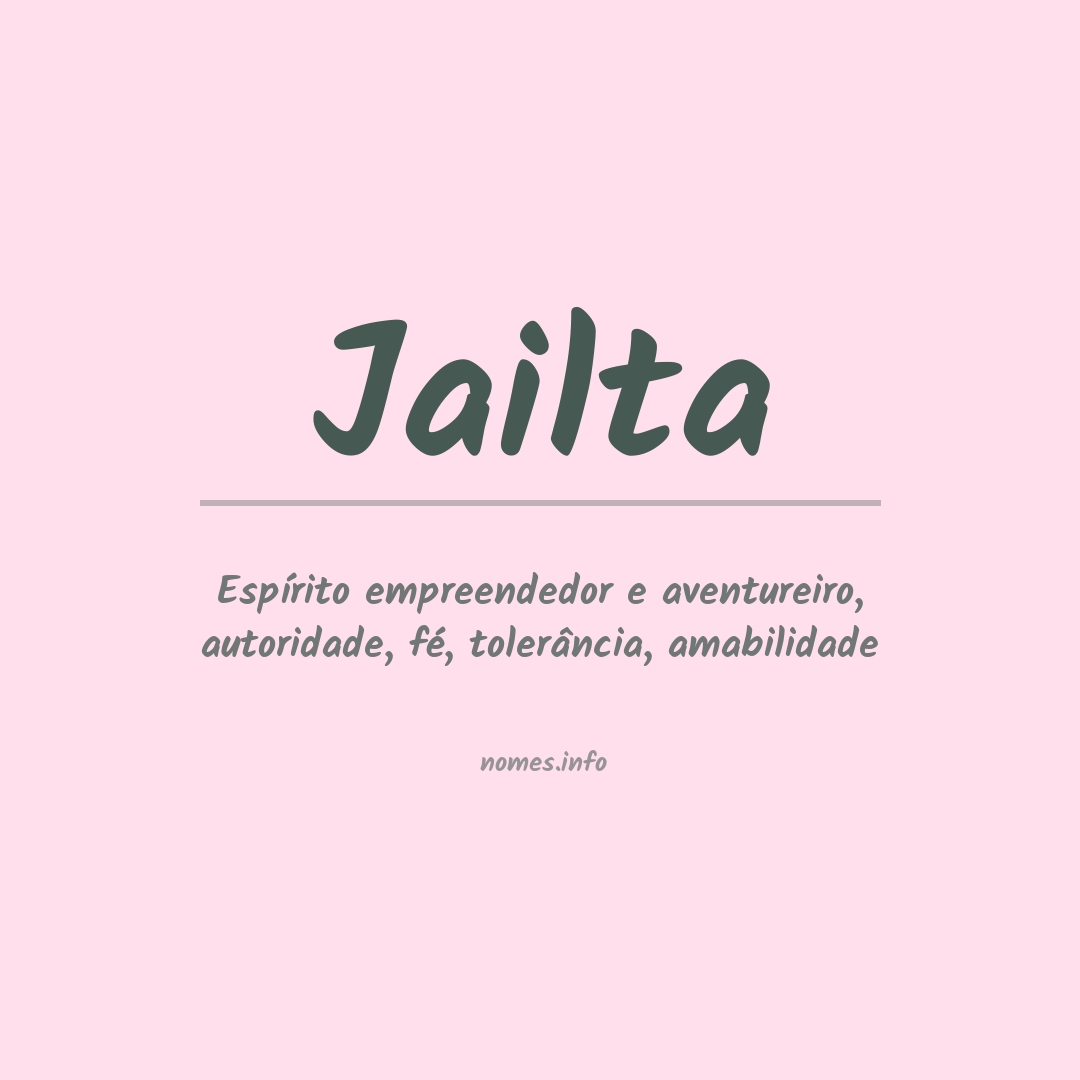 Significado do nome Jailta