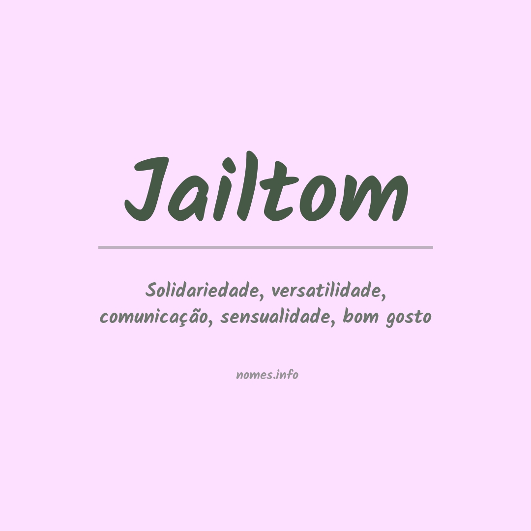 Significado do nome Jailtom