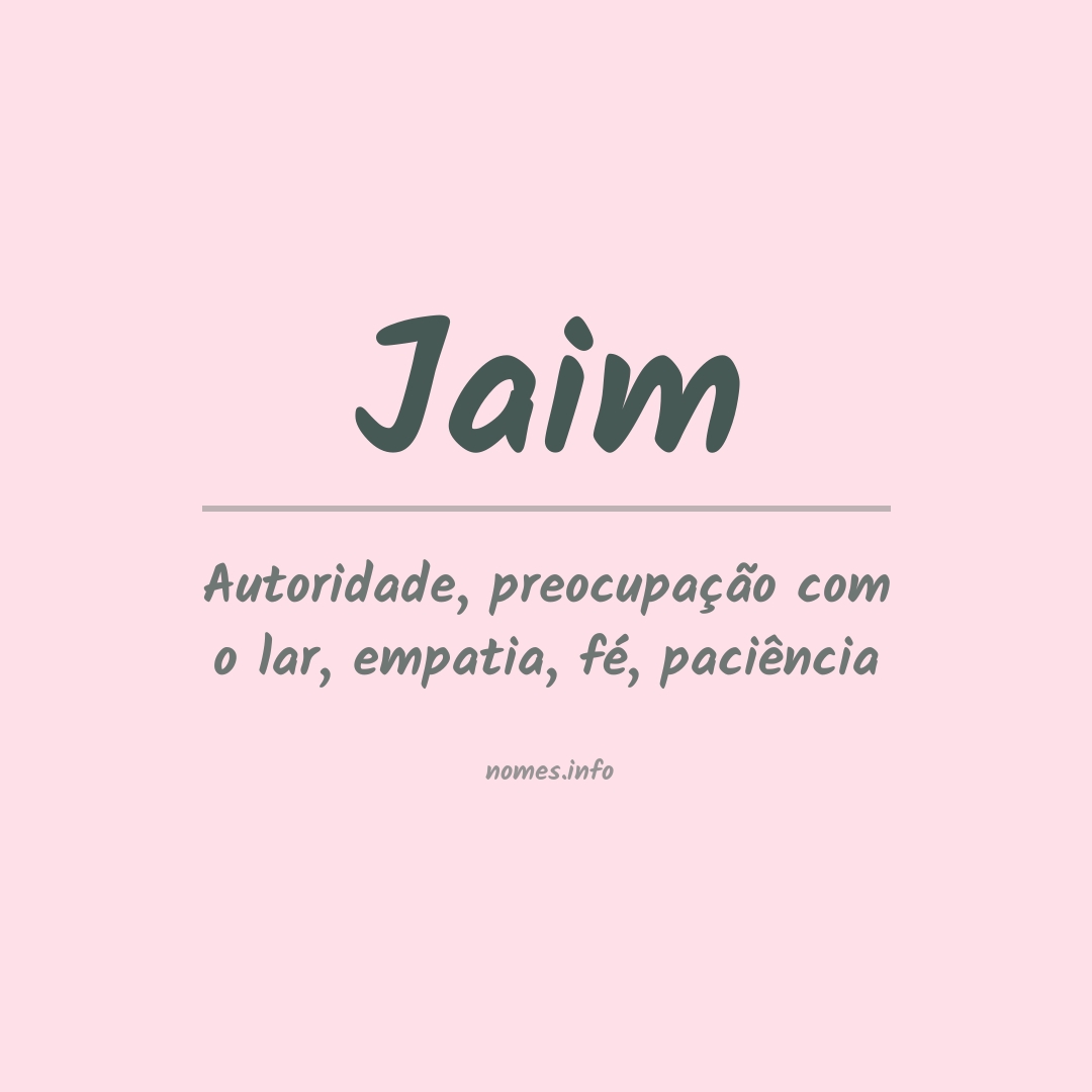 Significado do nome Jaim