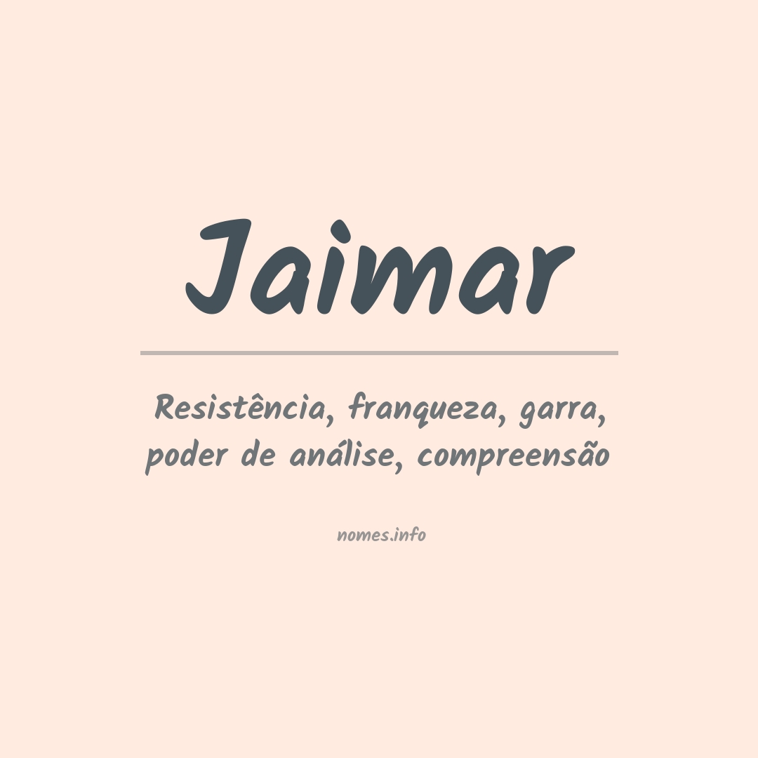 Significado do nome Jaimar