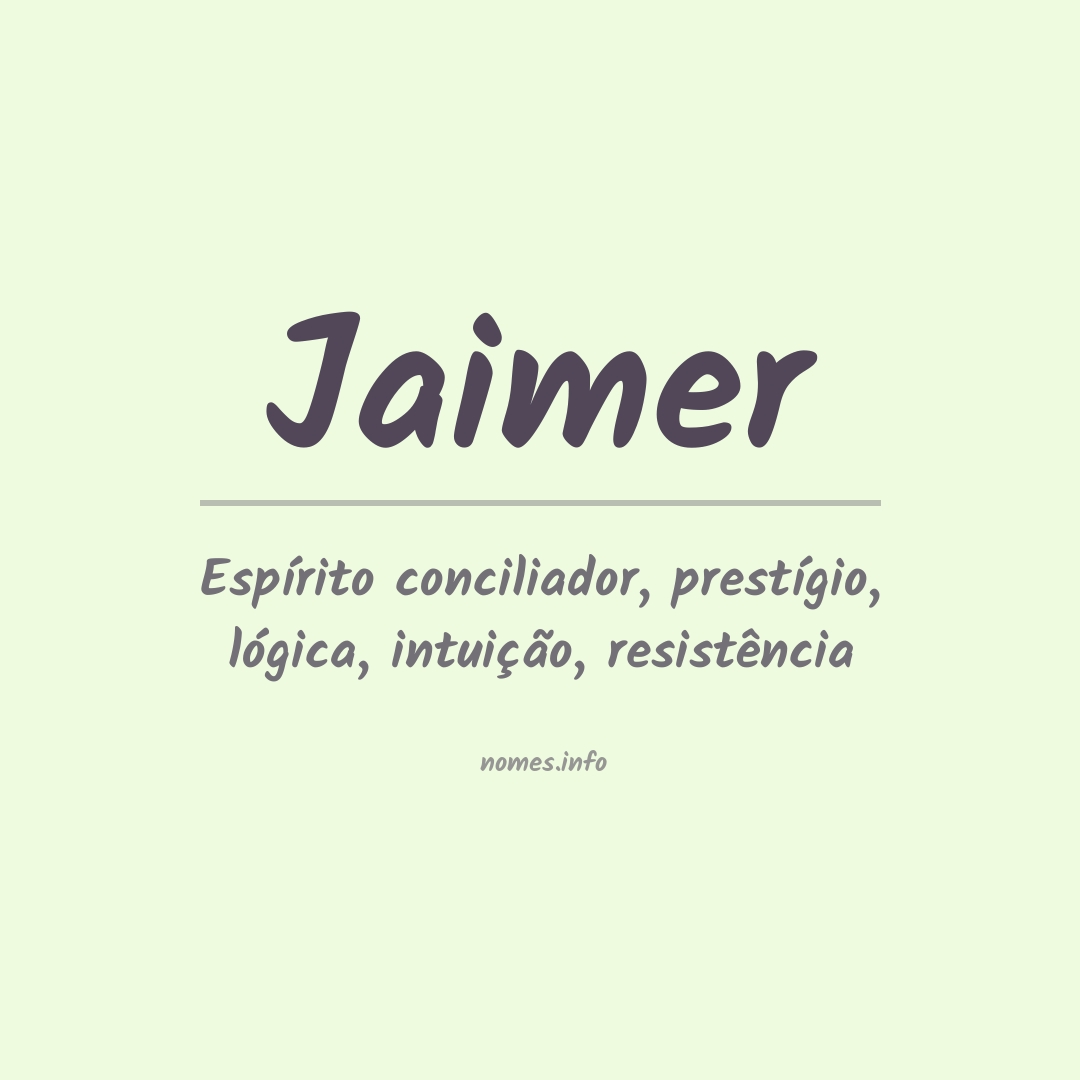 Significado do nome Jaimer