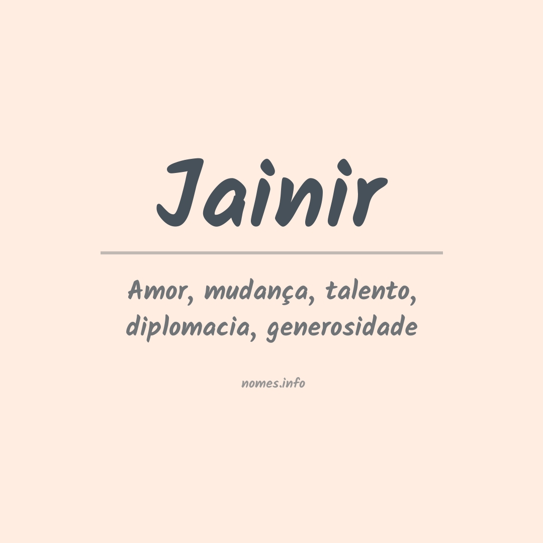 Significado do nome Jainir