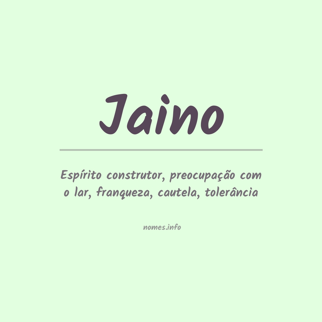 Significado do nome Jaino