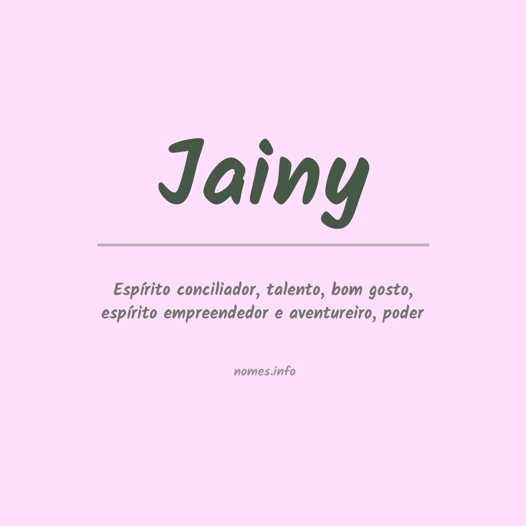 Significado do nome Jainy