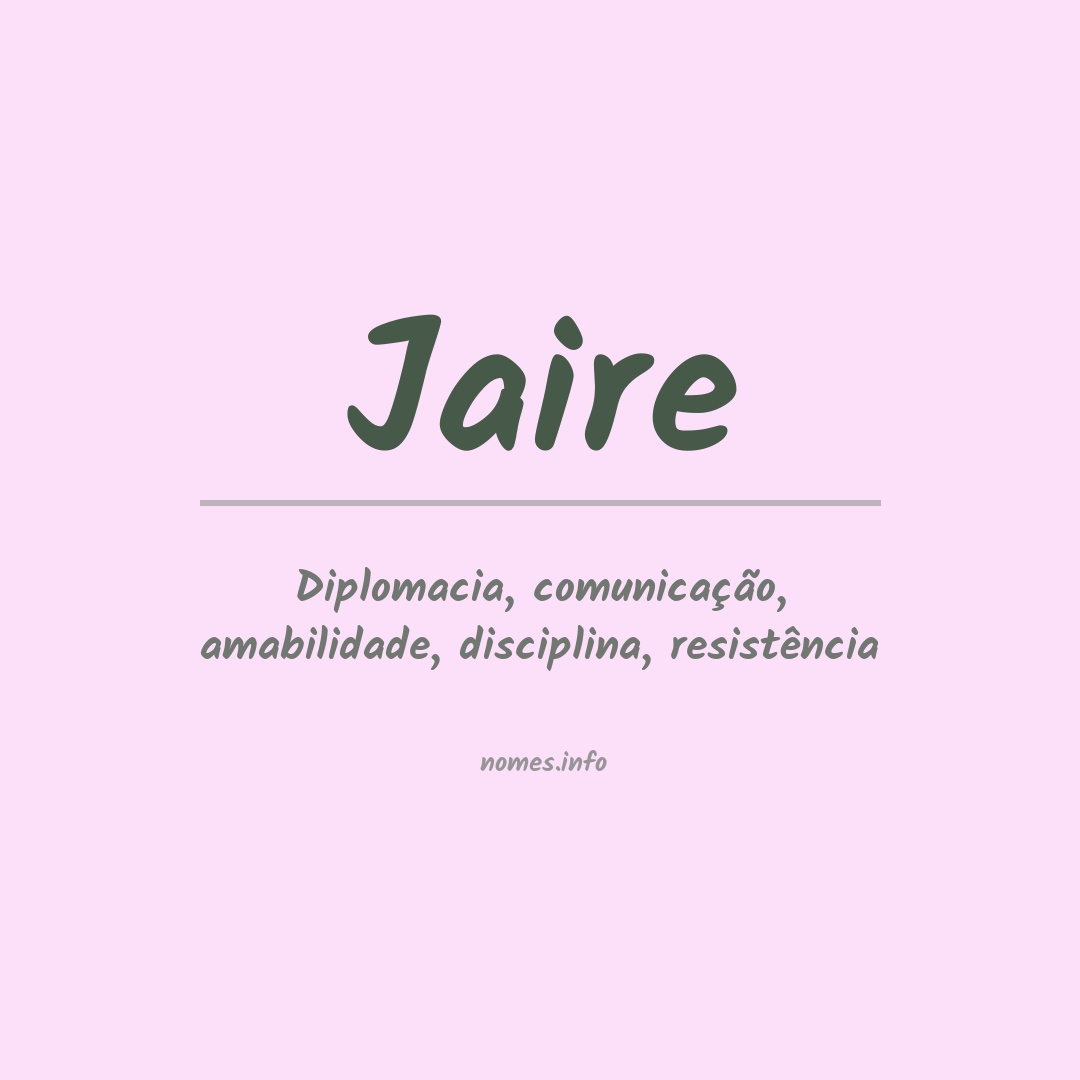 Significado do nome Jaire